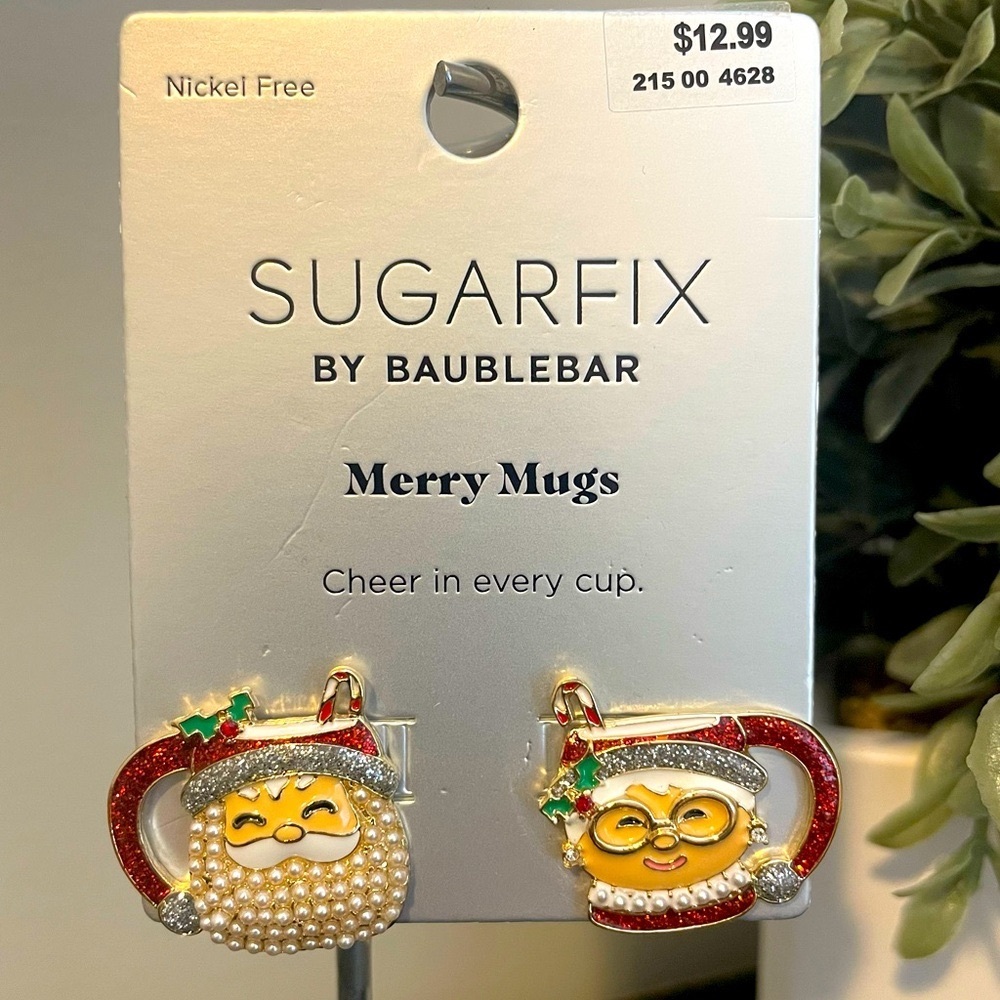 ✨3/$25 Baublebar Mery Mugs Earrings